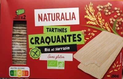Tartines craquantes Riz et sarrasin sans gluten