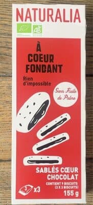 Sablés coeur chocolat