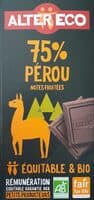 Chocolat noir 75% Pérou