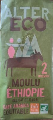 Café moulu bio et équitable d'Ethiopie pur arabica
