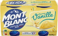 MONT BLANC Crème dessert Coupelles Saveur Vanille 4x125g