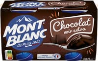 MONT BLANC Crème dessert Coupelles Chocolat Noir Extra 4x125g
