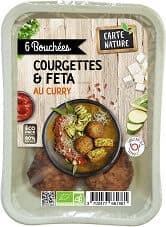 Bouchées courgettes & féta au curry