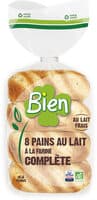 Pain lait bio* far complet x8 280g