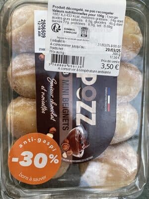 Mini beignets Chocolat noisettes