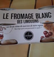 Le fromage blanc des Limousins sur lit de crème de marron