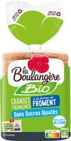 Pain de mie Bio grandes tranches à la farine de froment sans sucres ajoutés 500g