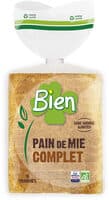 PAIN MIE SANDWICH BIO* COMPLET Sans sucres ajoutés 500G