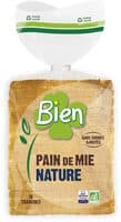 Pain de mie grandes tranches nature sans sucres ajoutés 500G