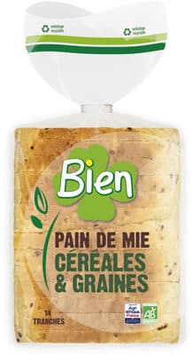Pain mie sandwich bio* cereales 500g