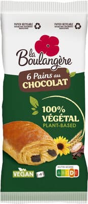 6 pains au chocolat 100% Végétal