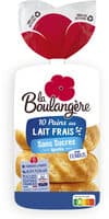 10 Pains au lait frais sans sucres ajoutés 350g