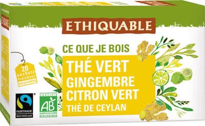 Thé vert gingembre citron