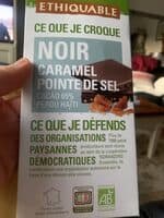 Chocolat noir caramel pointe de sel
