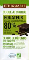 Chocolat noir 80% Équateur intense et floral