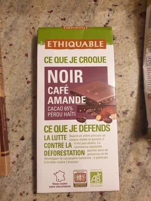 Chocolat noir café amande