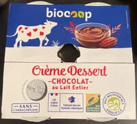 Crème dessert chocolat au lait entier