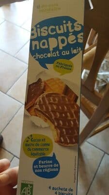Biscuits nappés au chocolat au lait