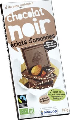 Chocolat noir aux éclats d'amande