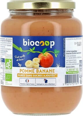 Purée pomme banane