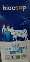 Lait 1/2 écrémé UHT brique 1L 1/2 pal.