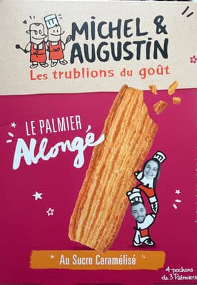 Palmiers allongés au sucre caramélisé