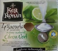 Yaourt au lait entier, Arôme naturel Citron vert