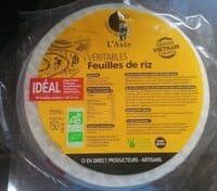 Véritables Feuilles de riz