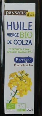 Huile vierge bio de colza