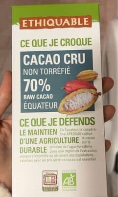 Cacao cru 70%