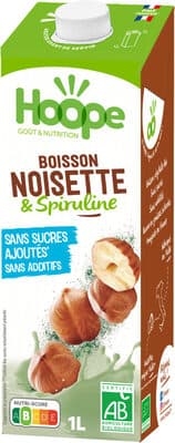 Boisson végétale bio noisette & spiruline