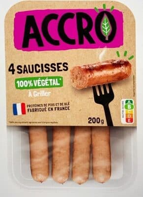 4 Saucisses 100% végétales