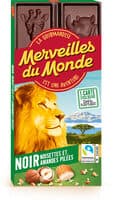 Tablette Noir noisettes et amandes pilées