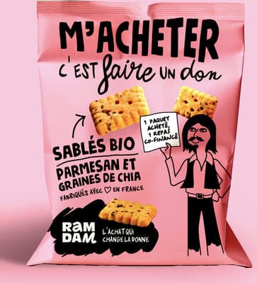 Sablés bio Parmesan et graines de chia