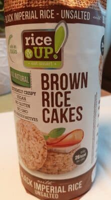 Rice Up Brown Rice Cake Black Imperial Rice Unsalted 120G Vegan