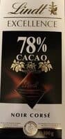 Lindt Excellence 78% Cacao Noir Corsé