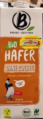 Bio Hafer ohne Zucker