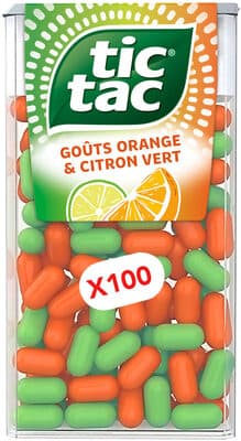 TicTac citron vert et orange