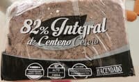 Pan de molde 82% integral de centeno