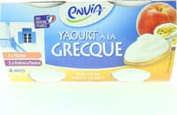 Yaourts à la grecque lit fruits jaunes