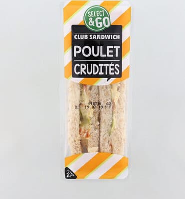 Club sandwich poulet crudités