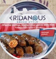 Oriental dolmas, stuffed vine leaves with rice