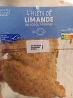 4 filets de limande du Nord meunière MSC