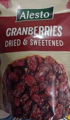 Cranberries dried & sweetened