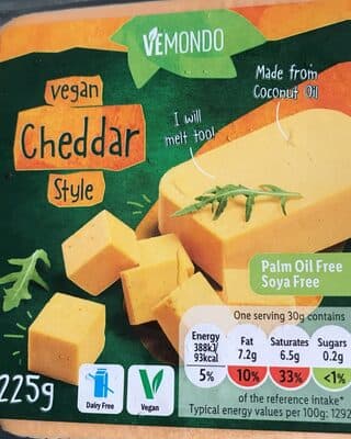 Vegan cheddar style