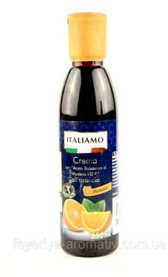 Crema con « aceto balsamico di modena I.G.P » all’ arancia