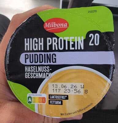 High Protein Pudding Haselnut Flavour