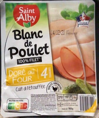Blanc de poulet doré au four 100% filet