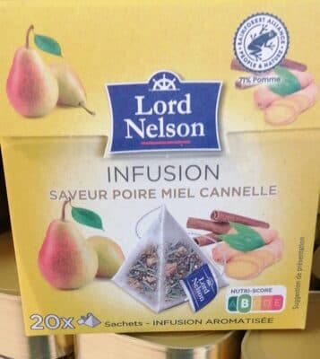 Infusion saveur poire miel cannelle