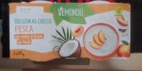 veganes Kokosdessert Pfirsich